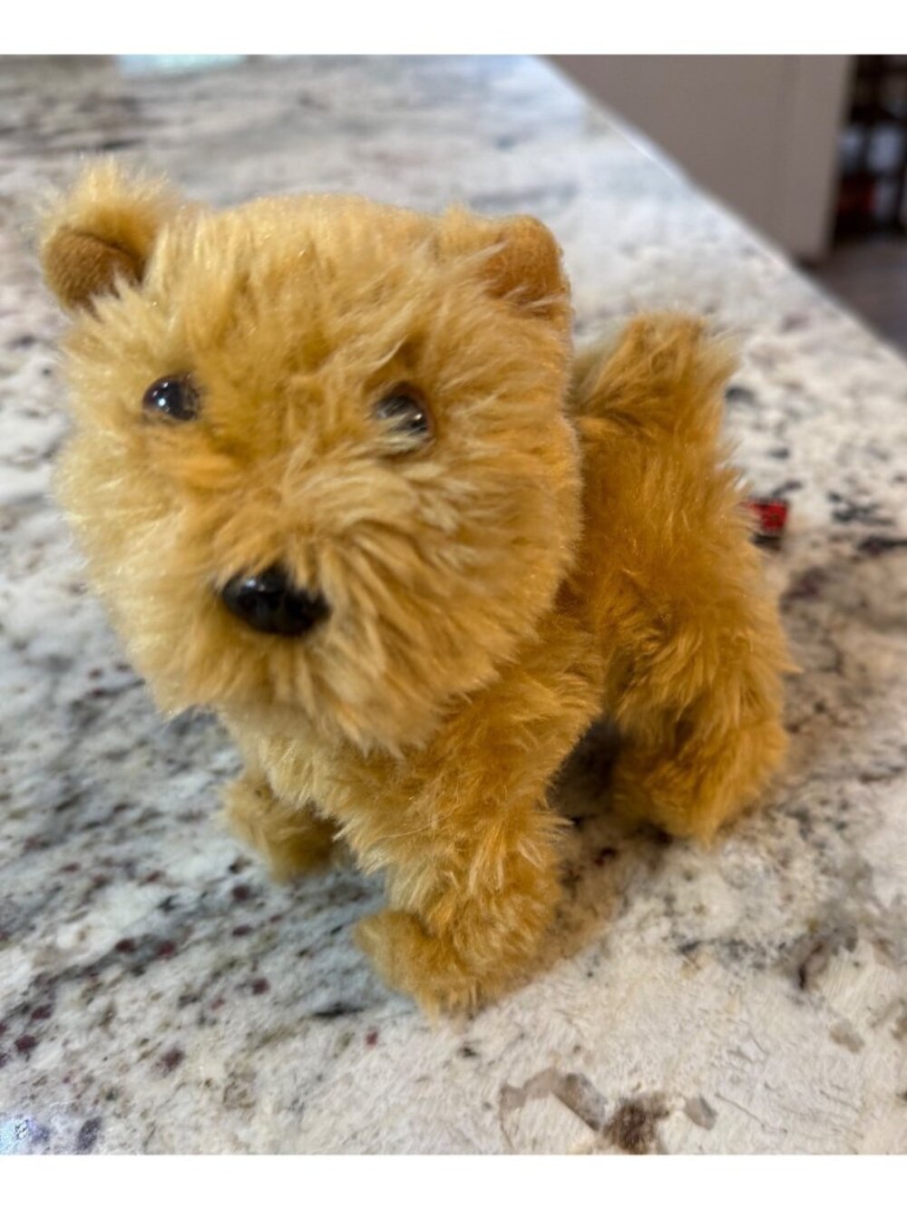 American Girl Julies Brown Terrier Puppy Dog Plush Embroidered Floral Leash gift